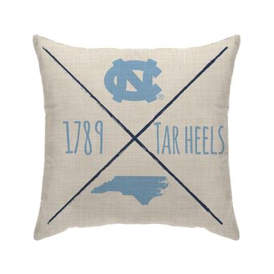 UNC Cross Arrow Decor Pillow