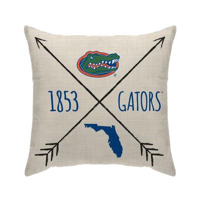 Florida Cross Arrow Decor Pillow