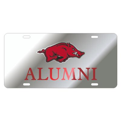 Arkansas Alumni Razorback Logo License Plate 