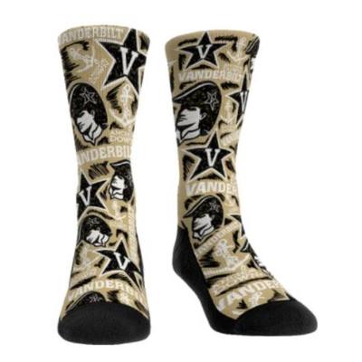 Vanderbilt Logo Sketch Crew Sock