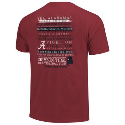 Alabama Comfort Colors Fight Song Stripes Tee