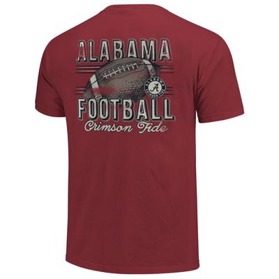 Alabama Comfort Colors Football Stripes Tee