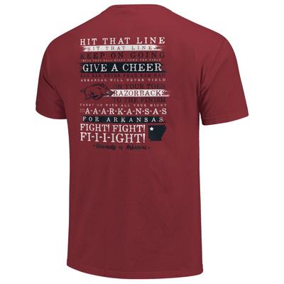 Arkansas Comfort Colors Fight Song Stripes Tee