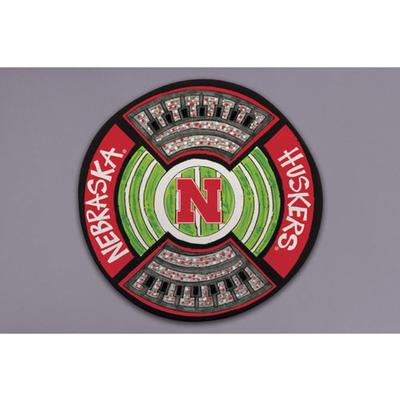 Nebraska Magnolia Lane Round Stadium Platter