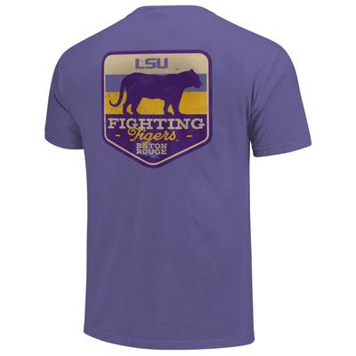 LSU Comfort Colors Tiger Badge Tee