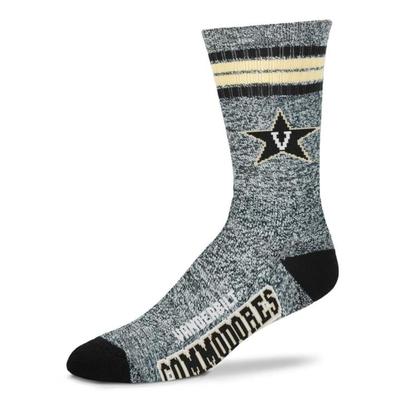 Vanderbilt 4-Stripe Marbled Deuce Sock