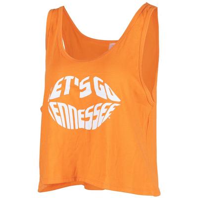 Tennessee Zoozatz Let's Go Lips Cropped Tank Top