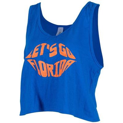 Florida Zoozatz Let's Go Lips Cropped Tank Top