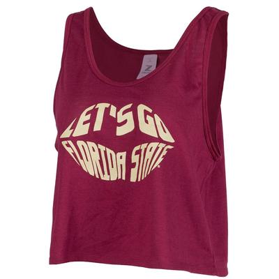 Florida State Zoozatz Let's Go Lips Cropped Tank Top