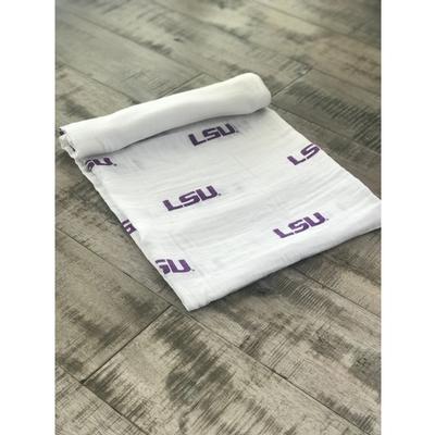 LSU Cotton Muslin Swaddle Blanket