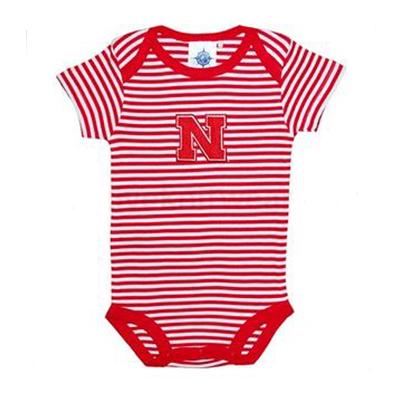 Nebraska Infant Striped Bodysuit