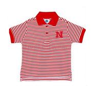  Nebraska Toddler Striped Polo Shirt