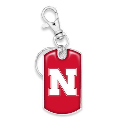 Nebraska Dog Tag Keychain
