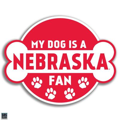 Nebraska 6 in My Dog is a Nebraska Fan Decal