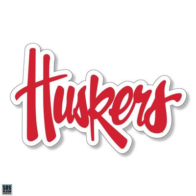 Nebraska 12 inch Huskers Script Decal
