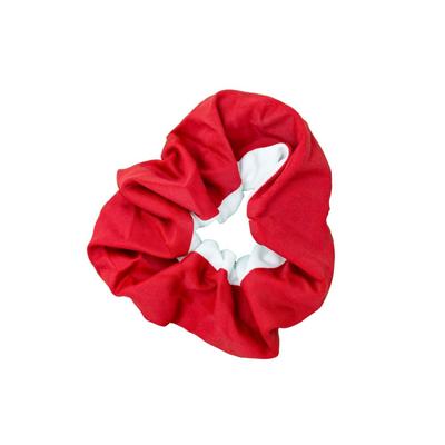 Pomchie Red and White Hair Scrunchie