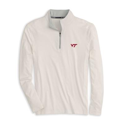 Virginia Tech Southern Tide Flanker 1/4 Zip Pullover WHITE