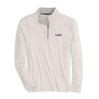 LSU Southern Tide Flanker 1/4 Zip Pullover WHITE