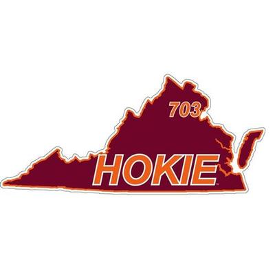 Virginia Tech Decal 703 Area Code 6
