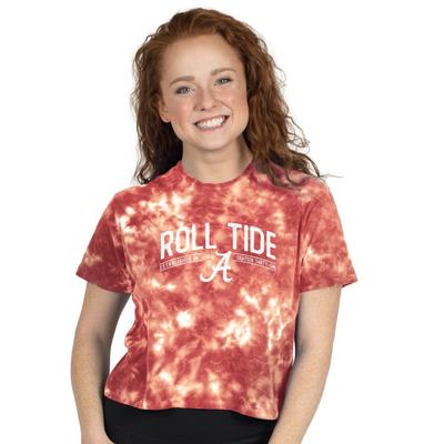 Alabama Zoozatz Tie Dye Crop Tee