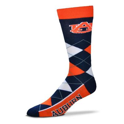 Auburn Argyle Sock