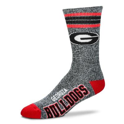 Georgia 4-Stripe Marbled Deuce Sock