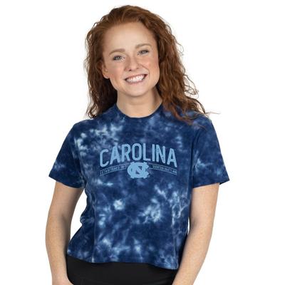 UNC Zoozatz Tie Dye Crop Tee