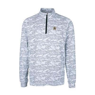 Vanderbilt Cutter & Buck Traverse Camo Print 1/2 Zip Pullover