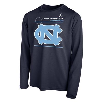 UNC Jordan Brand YOUTH Legend Dri-Fit Long Sleeve Tee