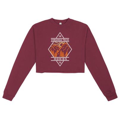 Virginia Tech Uscape Oversize Crop Neon Sign Crew