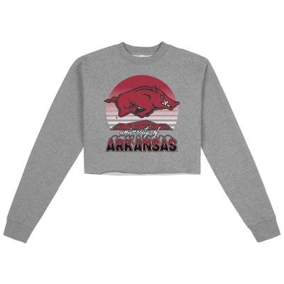 Arkansas Uscape Oversize Crop Neon Sign Crew