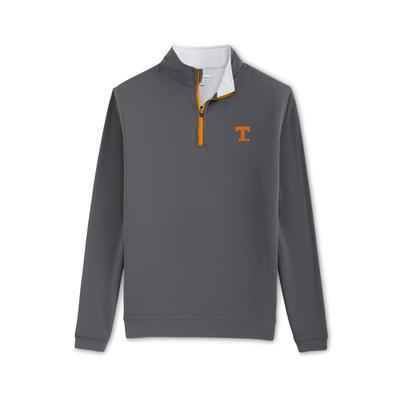 Tennessee Peter Millar Perth Stretch 1/4 Zip - Orange Zipper