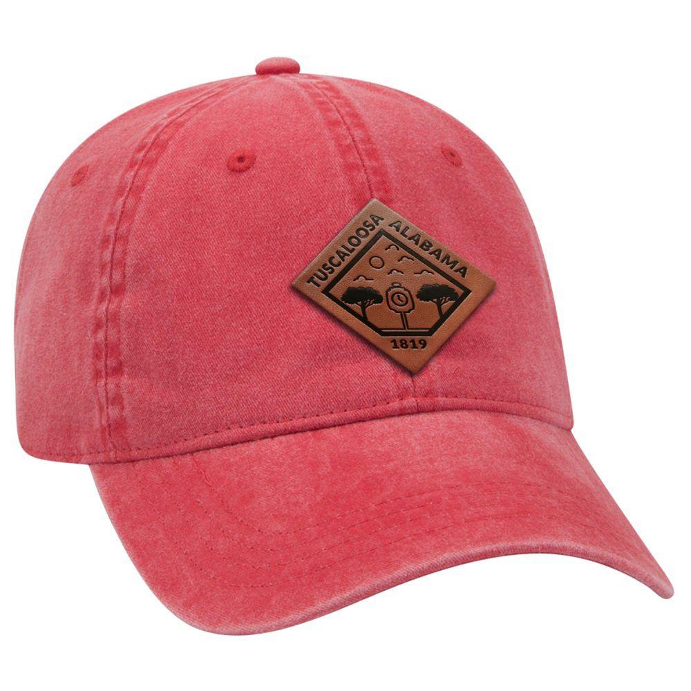  Uscape Tuscaloosa Vintage Wash Adjustable Faux Leather Patch Hat