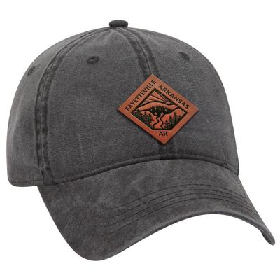 Uscape Fayetteville Vintage Wash Adjustable Faux Leather Patch Hat