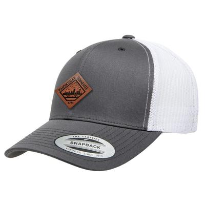 Uscape Knoxville Vintage Wash Faux Leather Patch Structured Trucker Hat