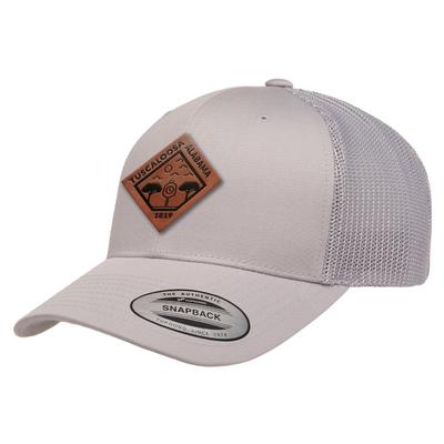 Uscape Tuscaloosa Vintage Wash Faux Leather Patch Structured Trucker Hat
