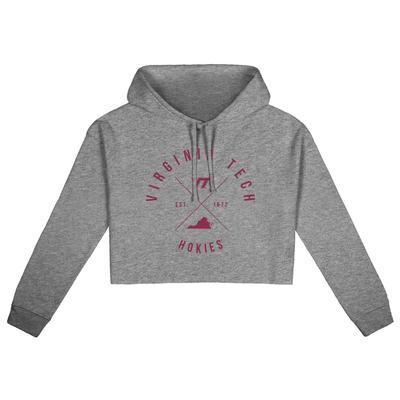 Virginia Tech Uscape X Arch Crop Hoodie