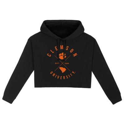 Clemson Uscape X Arch Crop Hoodie