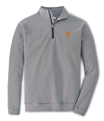 Tennessee Peter Millar Vault Logo Perth Stripe Stretch 1/4 Zip