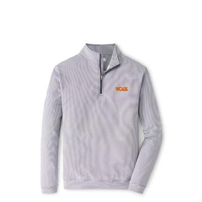 Tennessee Peter Millar Volstar Logo Perth Stripe Stretch 1/4 Zip