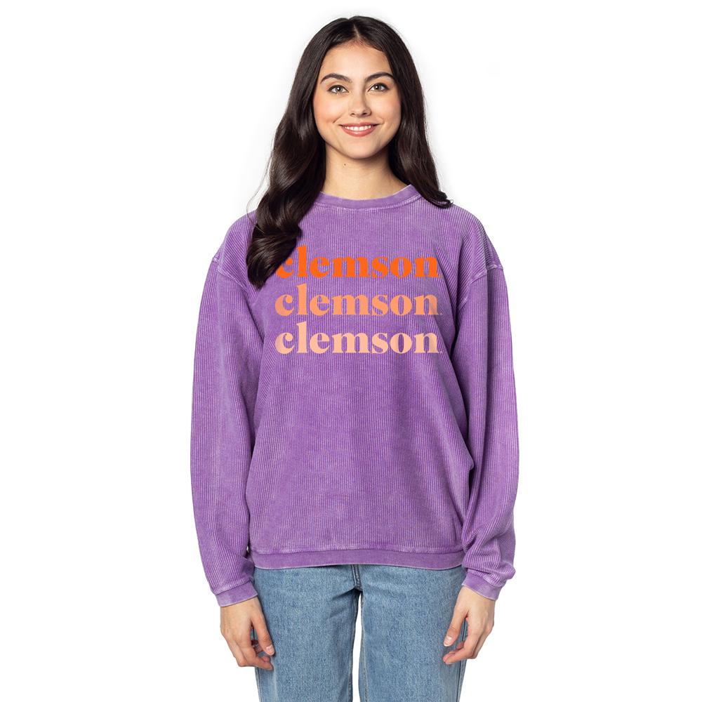 clemson corded sweatshirt