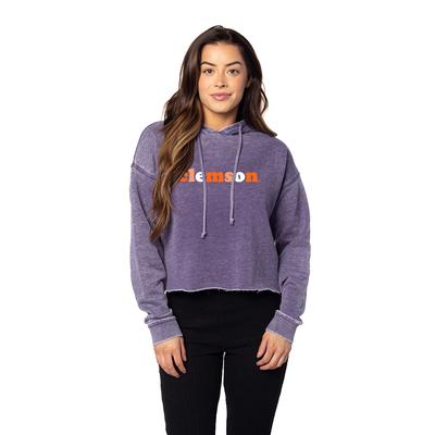 Clemson Chicka-D Campus Multi Retro Cropped Hoodie