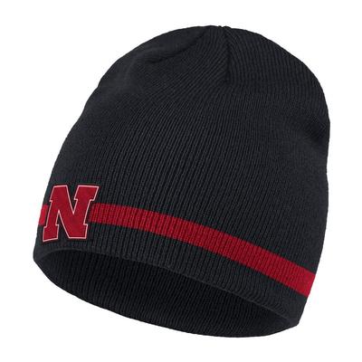 Nebraska Adidas Coach Striped Beanie