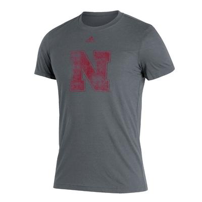 Nebraska Adidas N Logo Short Sleeve Tee