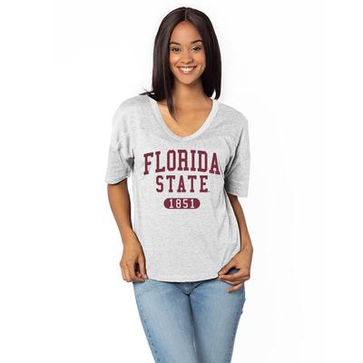 Florida State University Girl V Happy Jersey Tee