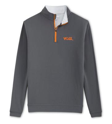 Tennessee Peter Millar Volstar Perth Stretch 1/4 Zip - Orange Zipper