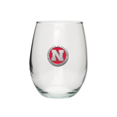 Nebraska Heritage Pewter Red Emblem Stemless Goblet