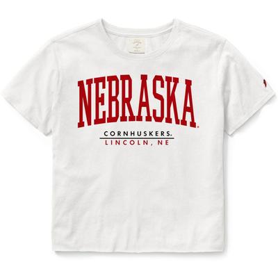 Nebraska League Clothesline Super Arch Crop Tee