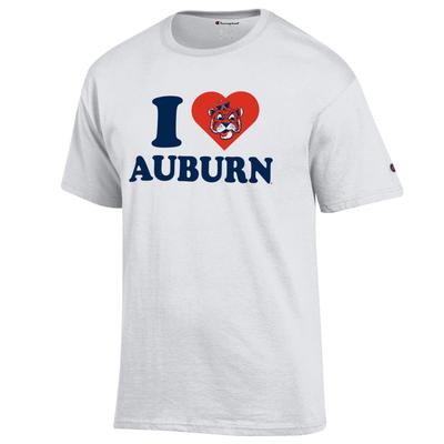 Auburn Champion Women's I Love Auburn Tee WHITE