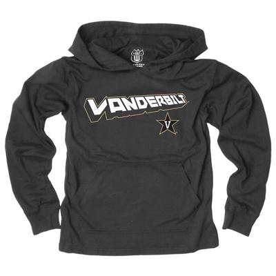Vanderbilt Kids Angled Long Sleeve Hooded Tee